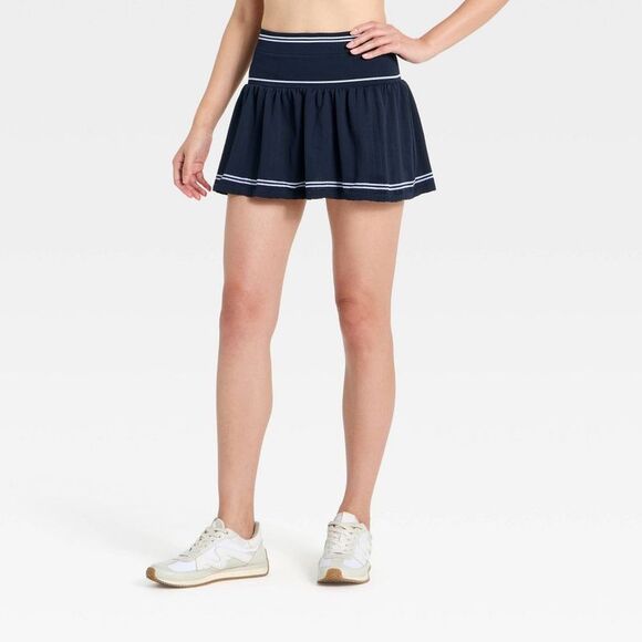 All In Motion Pants - all in motion Navy Blue Athletic Skort with White Stripe Detail